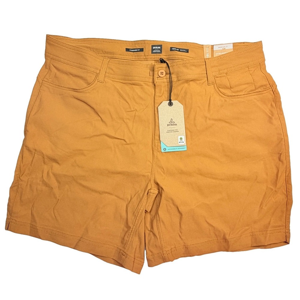 prAna Halle Short‎ Plus II Women's 18W 7" Earthbound Hiking NWT